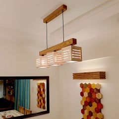 Hanginig light, Hanginig light with Light & Dark Brown Color, Hanginig light in Wood, Hanginig light for Home, Hanginig light - VT14023