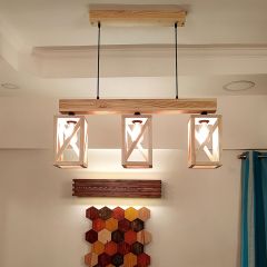 Hanging Light, Hanging Light with Light Brown Color, Hanging Light in Wood, Hanging Light for Home, Hanging Light - VT14033