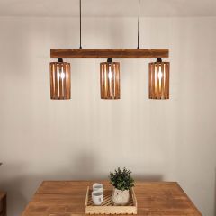 Hanging Light, Hanging Light with Dark Brown Color, Hanging Light in Wood, Hanging Light for Home, Hanging Light - VT14036