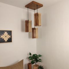 Hanging Light, Hanging Light with  Brown Color, Hanging Light in Wood, Hanging Light for Living & Dining Area, Hanging Light - VT14040