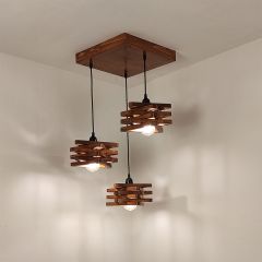 Hanging Light, Hanging Light with  Brown Color, Hanging Light in Wood, Hanging Light for Living & Dining Area, Hanging Light - VT14048