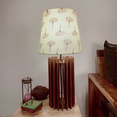 Table Lamp, Table Lamp with Dark Brown & Yellow Color, Table Lamp in Wood, Table Lamp for Living & Bedroom Area, Table Lamp - VT14066