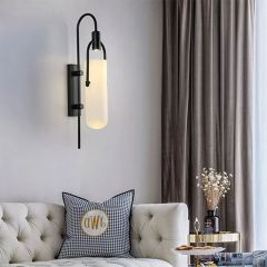 Wall Light, Frosted Glass Black Metal Designer Wall Light(Sizzling Lights), Mordern Light, Bedroom & Living Room Wall Lamp, Wall Light - VT14170