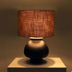 Table Lamp, Globus Upward (Home Blitz), Nightstand Lamp, Brown & Beige Color Lamp, Table Lamp - VT14210