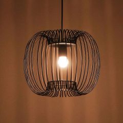 Hanging Light, Zura Bubble Pressed Black Hanging Lamp (Home Blitz), Living Room, Bedroom & Kitchen Hanging Lamp, Hanging Lamp - VT14217