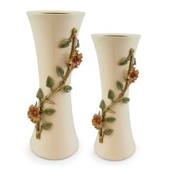 Vase, Vase with Off White Color, Vase for Metal, Vase for  Home Decor, Vase - VT15114