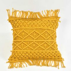 Cushion Cover, (i217_3_16_1), Cushion With Yellow Color, Cushion For Living & Bedroom Area, Cushion - VT15271