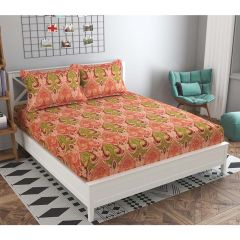 Bedsheet, (ICKBS112) Presto, 160 TC 100% Cotton Double Bedsheet With 2 Pillow Covers, Abstract pattern, Bedsheet- VT15875