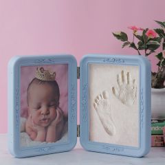 Photo Frame, AVA-XK3-10B(A Vintage Affair), Newborn Baby Photo & Mould Frame Gift Set - Blue, Photo Frame - VT16103