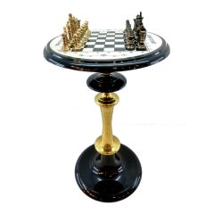 Chess Table, Chess Table with Black & Gold Color, Chess Table - VT2072