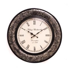 Wall Clock, NP-028, 
Wooden Base with Emboss Brass Clock, Wall Clock - VT2249