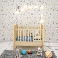 Crib, Crib in Wood Color, Crib for Kids, Crib - VT5067