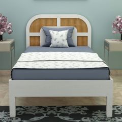 Bed, Single Size Bed, Bed for Bedroom, Wooden Bed, Bed in White Color, Bed in Wooden Legs, Classical Bed, Bed - VT5086