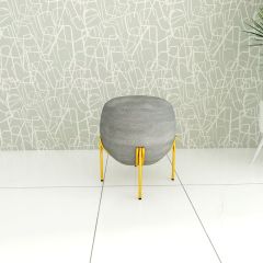 Ottomans, Ottomans in Grey & Golden Color, Ottomans with Metal Legs, Ottomans - VT6060