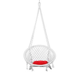 SWING, Swing in White Color, Swing with 1 Rod, Swing with 2 S Hook, Swing with Square Cushion, Swing with Chain, Swing - VT6085