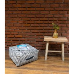 Pouffe, SCSH/2018/45, Geometric Pattern Woven Pouffe , (Strawberry Collective), Pouffe- VT6117