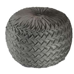 Puffy , Puffy for Living Room & Bedroom, Puffy sitting Stool, Puffy in Round Shape, Puffy in Grey Color, Puffy - VT6155