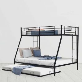 Bunk Bed, Designer Bunk Bed with Pullover Bed, Bunk Bed in Black Color ...