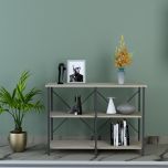 Console Table, Wood Console Table, Console Table with Open Shelf, Console Table with Black leg , Console Table - EL- 12048