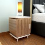 End Table ,End table for living/waiting area modern look end table in white & brown in pine wood,End Table - IM757