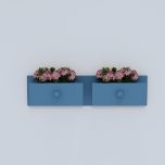 Wall hanging Accessory holder with open storage boxes, utility box for accessory-VI527