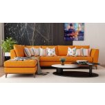 L shape sofa, sectional sofa, Living room sofa,  elegant sofa, orange sofa, 6 seater sofa,  Sofa- EL-3015