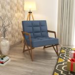 1 seater sofa chair with wooden legs  and heavy cushions in fabric, accent sofa chair for living/office/foyer area, 1 seater sofa chair-IM2006