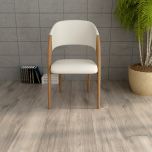 Chair, White & Brown Color Chair,Chair for Living & Office Area, Chair- IM - 556