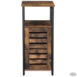 Bookshelf, Solid Wood Bookshelf, Bookshelf with Shutter, Bookshelf with Drawer, Dark Brown Color Bookshelf, Bookshelf with Black MS Leg, Bookshelf - EL - 11006