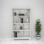 Book Shelves, Solid Wood Book Shelves, Book Shelves With Open Shelf, White Color Book Shelves, Book Shelves - EL11010