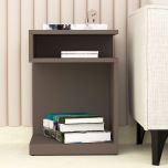 End Table, Brown Color Bedside Table, Side Table with Shelf, End Table - EL12199