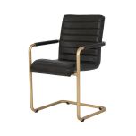 Chair, Black & Silver Chair, Chair with Metal Legs, Chair- EL - 6052