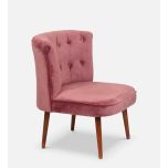 Chair, FN1953500-S-PM29017 (Mubelcasa), Pink Color Chair, Dining Chair, Living & Bedroom Area, Chair - EL6139