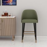 Bar Stool, Olive Green, Black & Gold Color Bar Stool, Kitchen Stool, Breakfast Counter Chair, High Bar Chair, Counter Stool, Bar Stool - EL6152