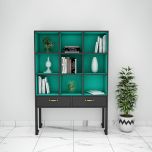 Kids Toy Unit, Black & Green Color Kids Toy Unit, Kids Toy Unit with Drawer, Kids Toy Unit with Open Shelf, Kids Toy Unit- IM- 10037