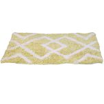 Bath Linen, Yellow & White Bath Linen, Rectangular Bath Linen, Bath Linen - IM - 15038