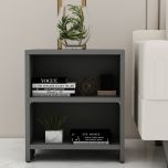 End Table, Side Table, Grey Color End Table with Open Shelf, End Table - IM12198