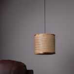 Hanging Lamp(KCHCL7), Brown Color Hanging Lamp, Bamboo Decorative Cylindrical Hanging Lamp, Hanging Lamp - IM14165