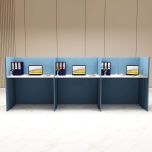 Work Station, Office Desk, Office Table, Work Space, Work Station in Blue & White Color, Work Station  - IM22000