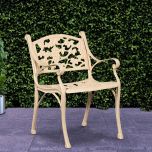 Chair, DGC-001 - ANTIQUE IVORY (DWARKA ART INDIA), Designer Chair, Cast Aluminium Chair, Chair - IM6108