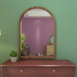 Wall mirror with wooden frame, Mirror for living/waiting/foyer  area modern look mirror in brown ,Mirror - IM427