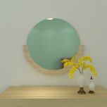 Wall mirror with wooden frame, Mirror for living/waiting/foyer  area modern look mirror in brown ,Mirror - IM426
