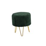 Seating Stool, Red & Metal Seating Stool, Seating Stool for Living & Bedroom Area, Seating Stool-IM- 15001