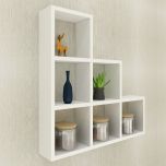 Wall unit  hanging open shelf, open storage wall unit in solid finish, wall unit with space for accessories, utility wall shelf for storage,Wall  mounted storage unit,Wall shelf unit-IM411