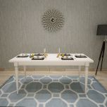 Buy Rectangular White Dining Table for Modern Dining Spaces at Low Price- VT - 3050 