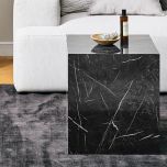 Side Table, (BI2815) Side Table with Shiny Black Marble Finish, Side Table - VT12187