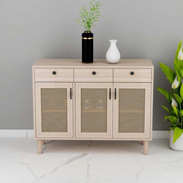 Cabinet, Cabinet with Light Brown Color, Cabinet with Shutter, Cabinet - EL10069