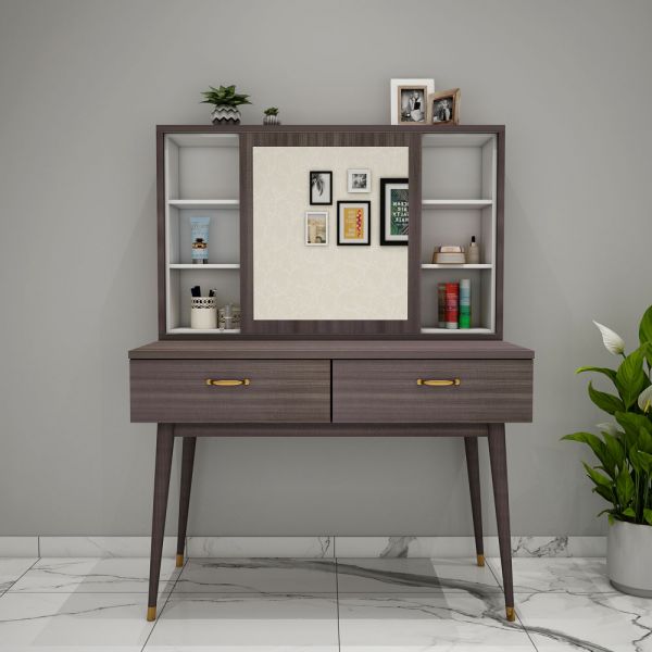 Dressing Table, Dressing Table for Bedroom, Dressing Table With Storage, Dressing Table in Brown Color, Dressing Table - EL12131