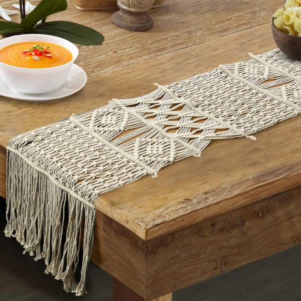 Table Runner (i82_1_1), Table Runner with Off White Color, Table Runner - EL15252