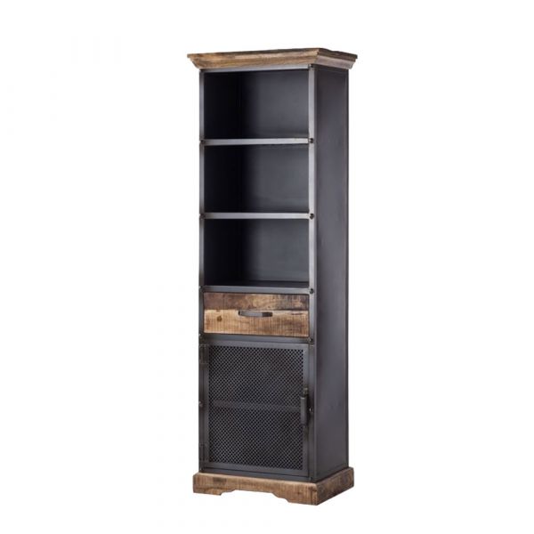 Bookshelf, Black & Brown Bookshelf , Bookshelf with Drawer, Bookshelf with Shutter, Bookshelf - IM - 11010
